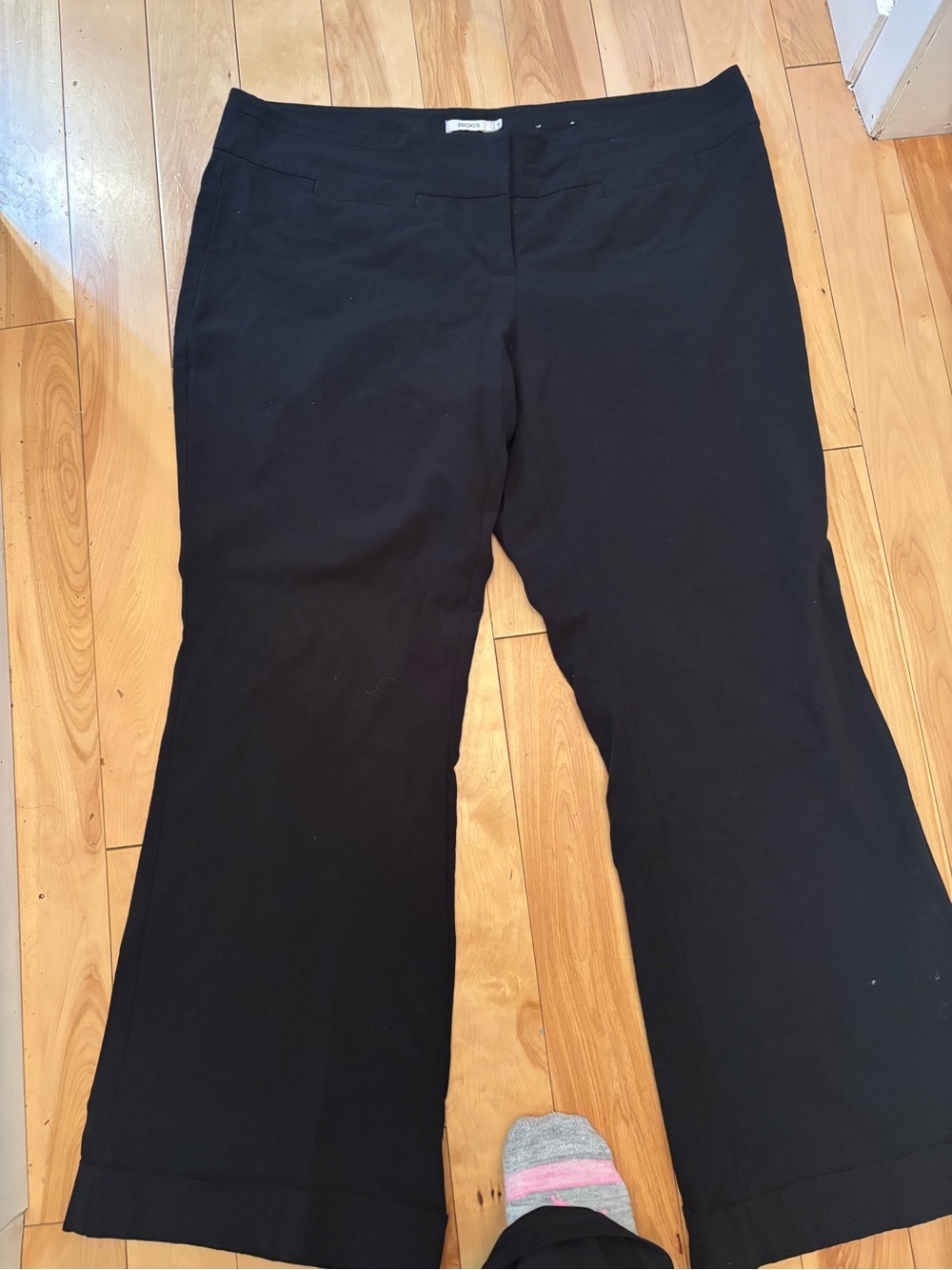 Black Wide-Leg Dress Pants